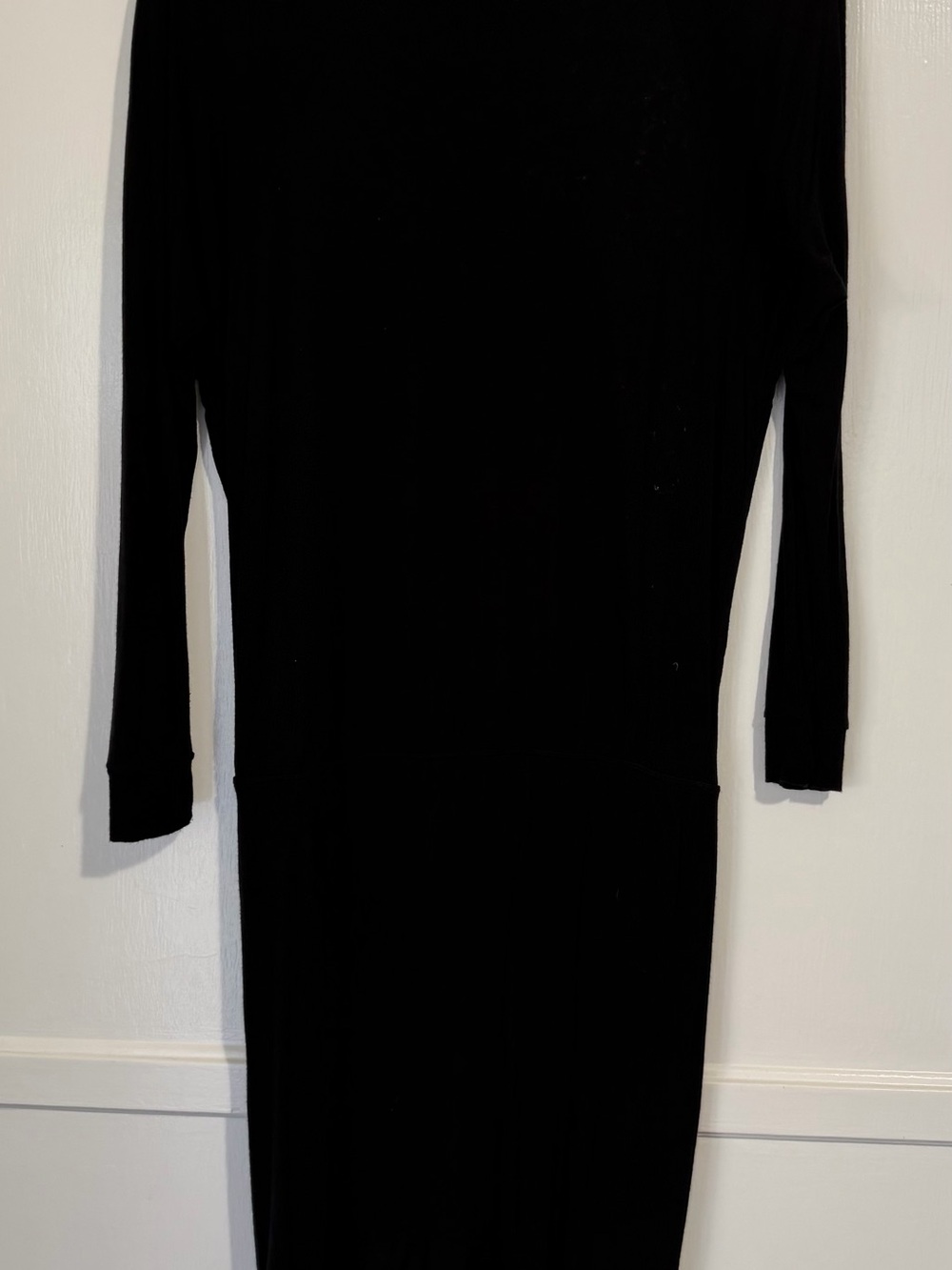 LNA Clothing Black Long Sleeve Knit Midi Dress Size M